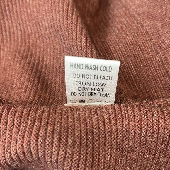 Chocolate Brown Collared Cutout V cropped sweater - Picture 4 of 5